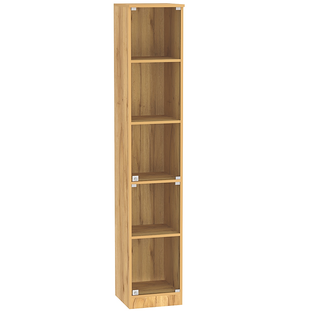 Шкаф-витрина офисная узкая ШВ-52 Дуб Золотистый