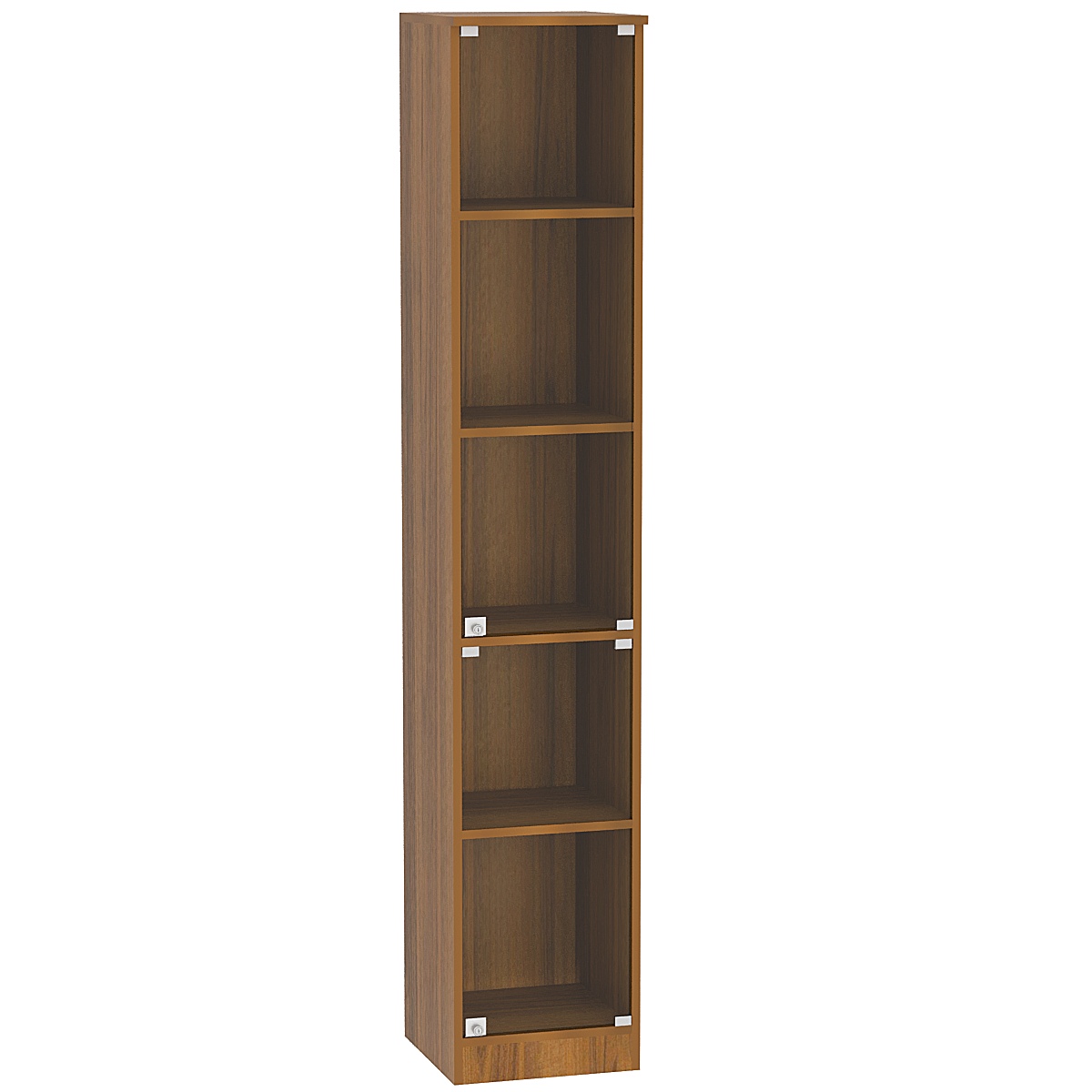 Шкаф-витрина офисная узкая ШВ-52 Орех