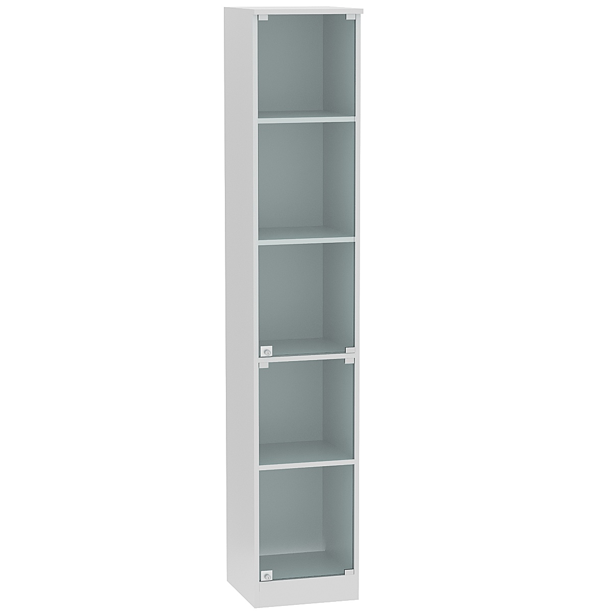 Шкаф-витрина офисная узкая ШВ-52 Серый