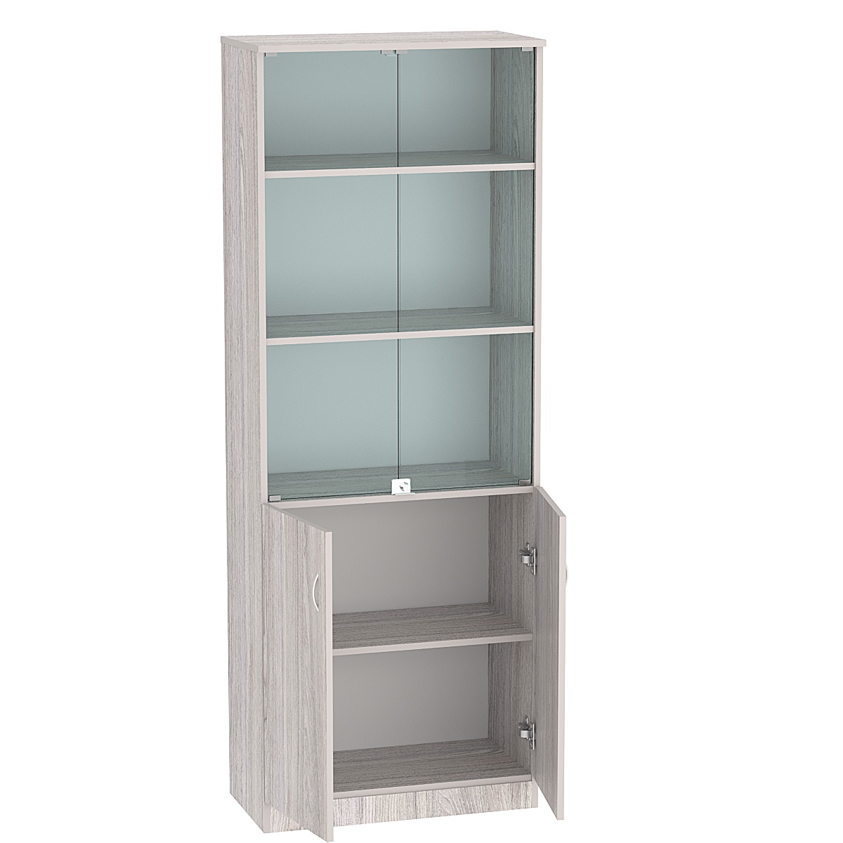 Шкаф офисный со стеклом ШВ-53 Ясень Анкор светлый - U31104