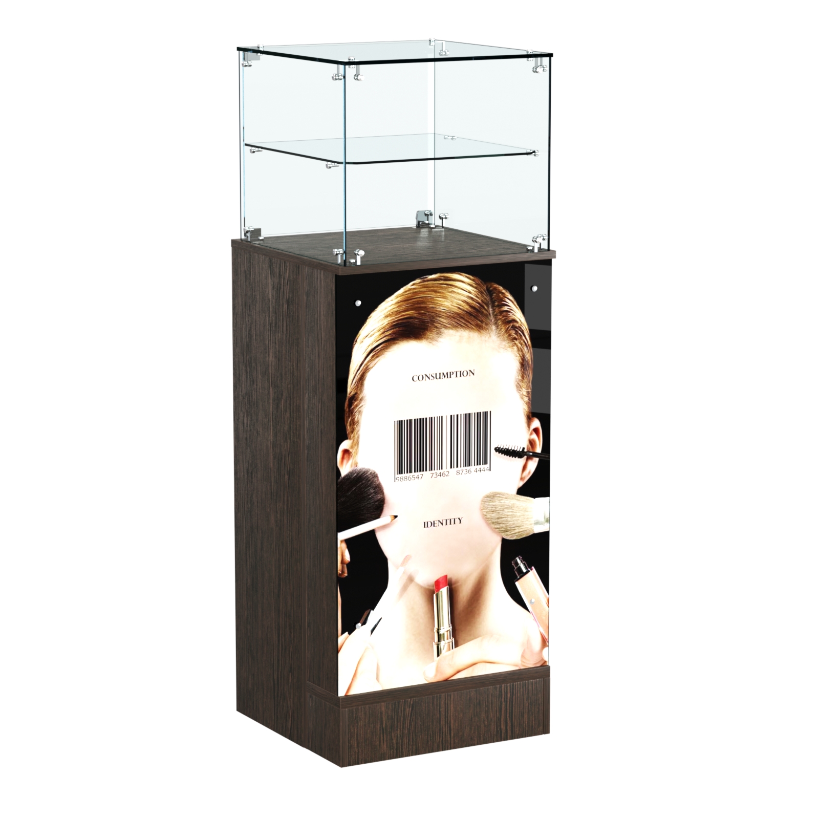 Прилавок со световым коробом узкий №12 Дуб Венге