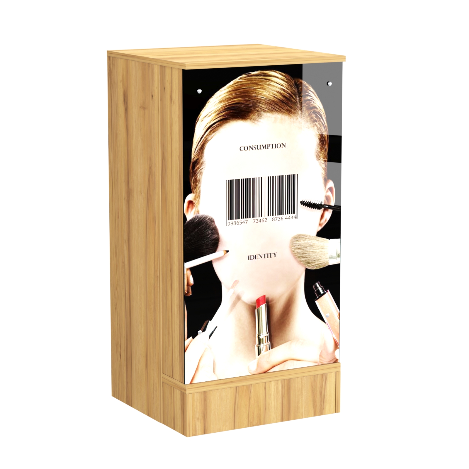 Стол-прилавок со световым коробом малый №21 Дуб Золотистый