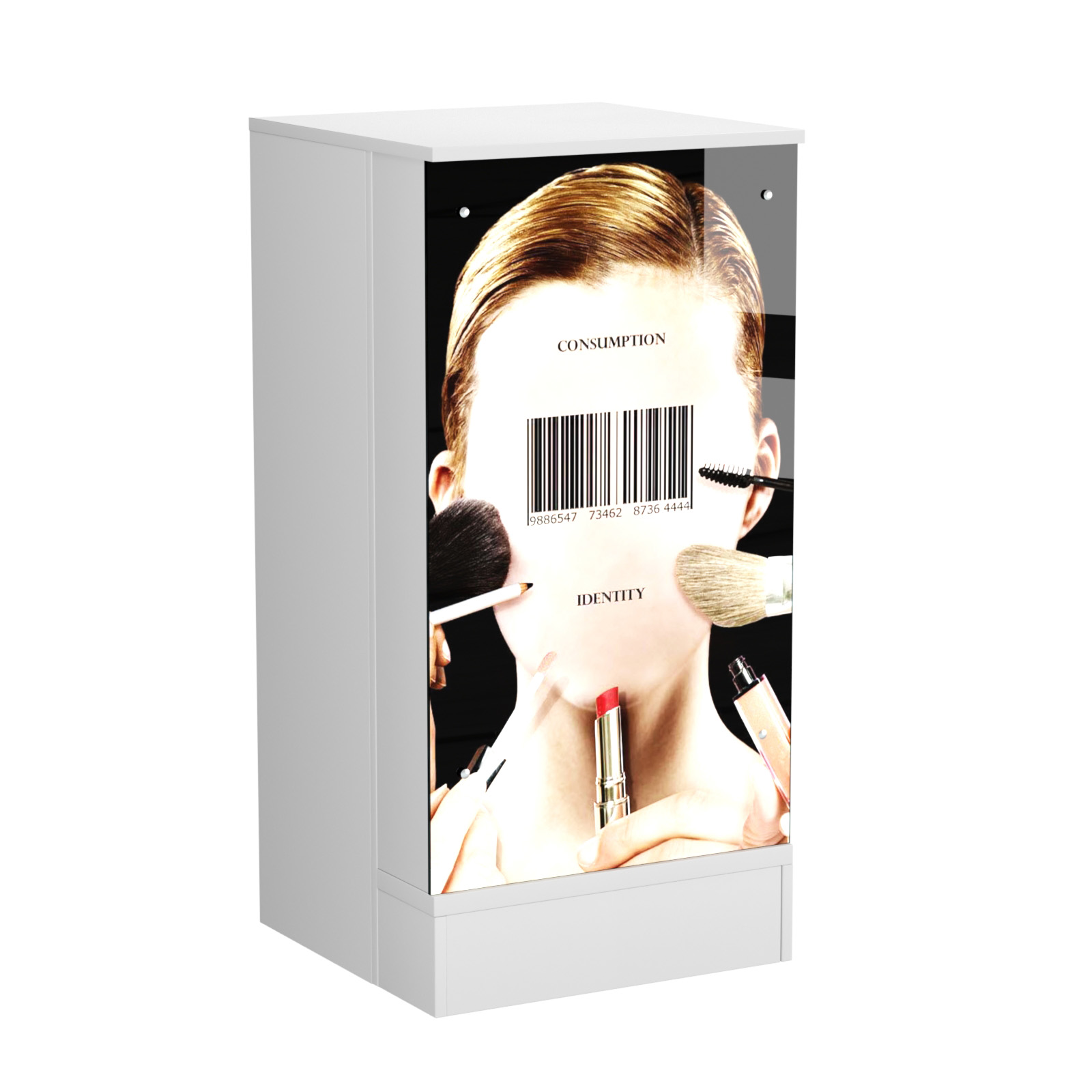 Стол-прилавок со световым коробом малый №21 Серый