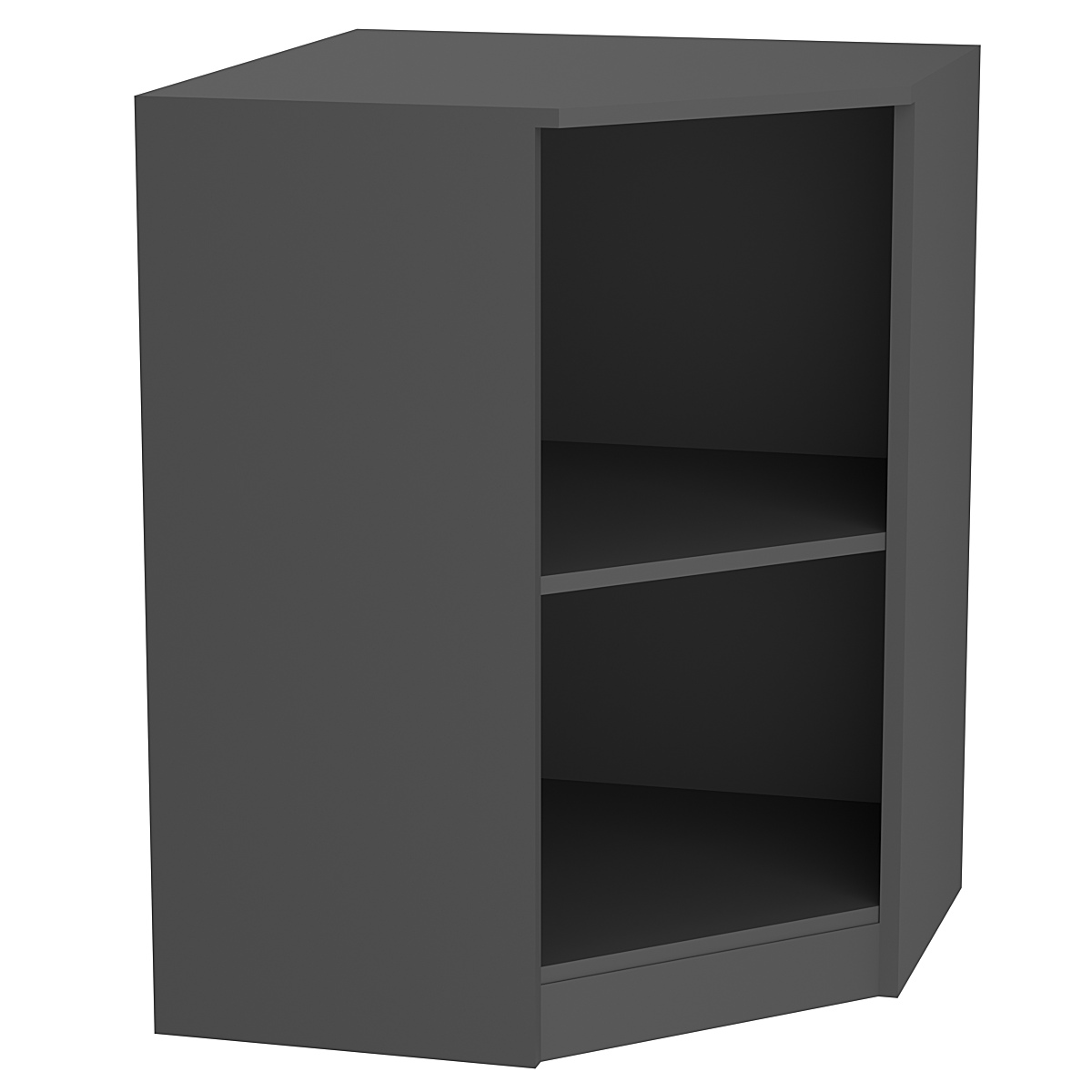 Угловой офисный стеллаж ВЕКТОР СУ-11 Черный