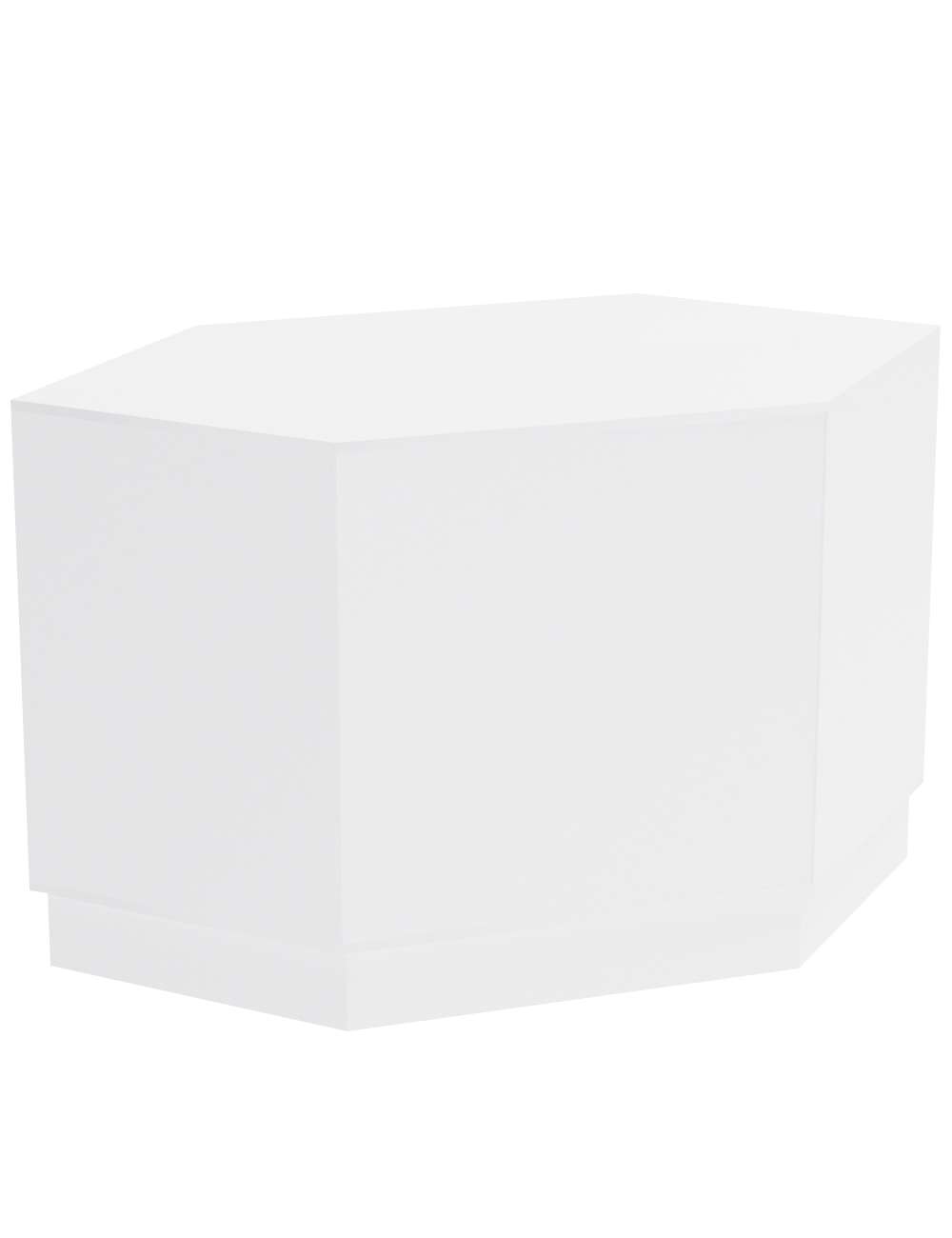 Прилавок из ДСП Эконом №14 угловой (внешний угол) Белый