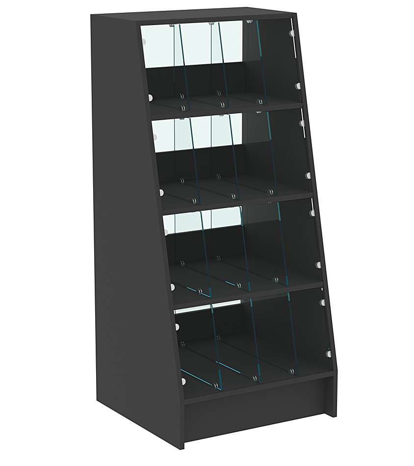 Прилавок для конфет и орехов с шестнадцатью ячейками №3-600 Черный