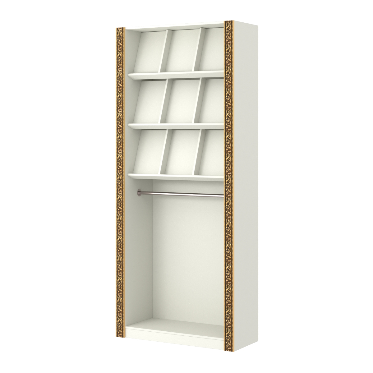 Торговый стенд для продажи рубашек в стиле БАРОККО №СТ-Р-1 Белый