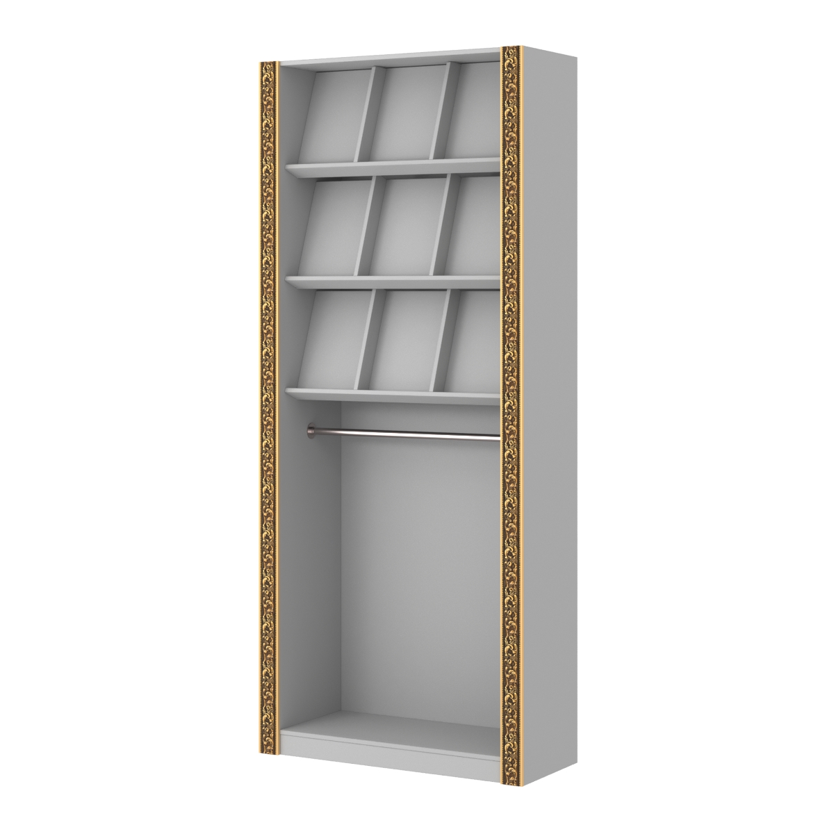 Торговый стенд для продажи рубашек в стиле БАРОККО №СТ-Р-1 Серый