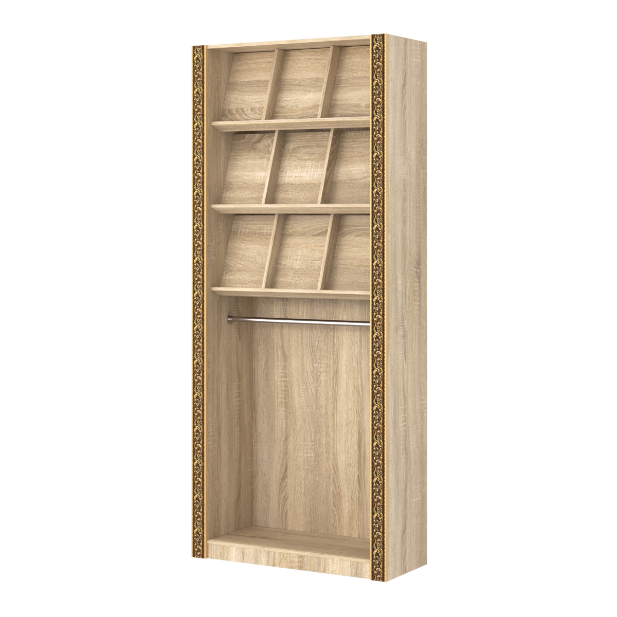 Торговый стенд для продажи рубашек в стиле БАРОККО №СТ-Р-1 Дуб сонома