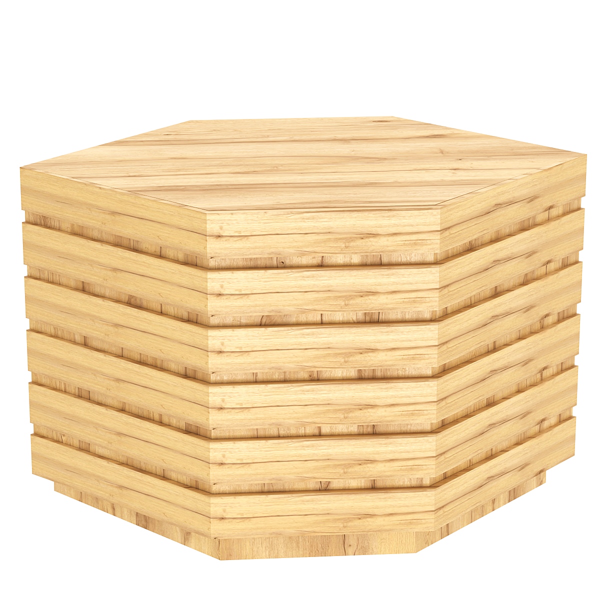 Торговый прилавок шестигранный с фасадными панелями №14Э Дуб Золотистый