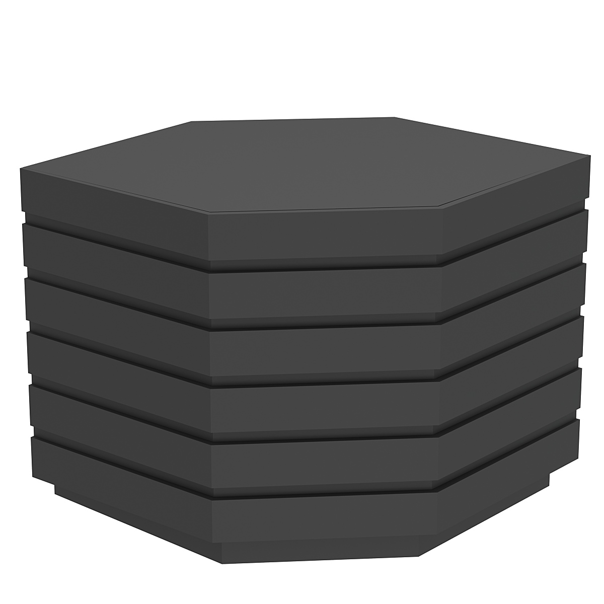 Торговый прилавок шестигранный с фасадными панелями №14Э Черный