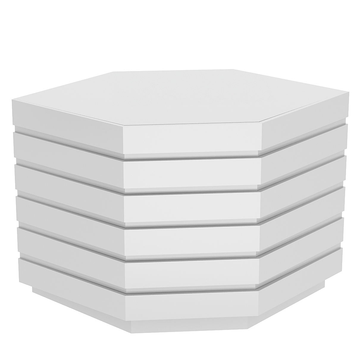 Торговый прилавок шестигранный с фасадными панелями №14Э Серый