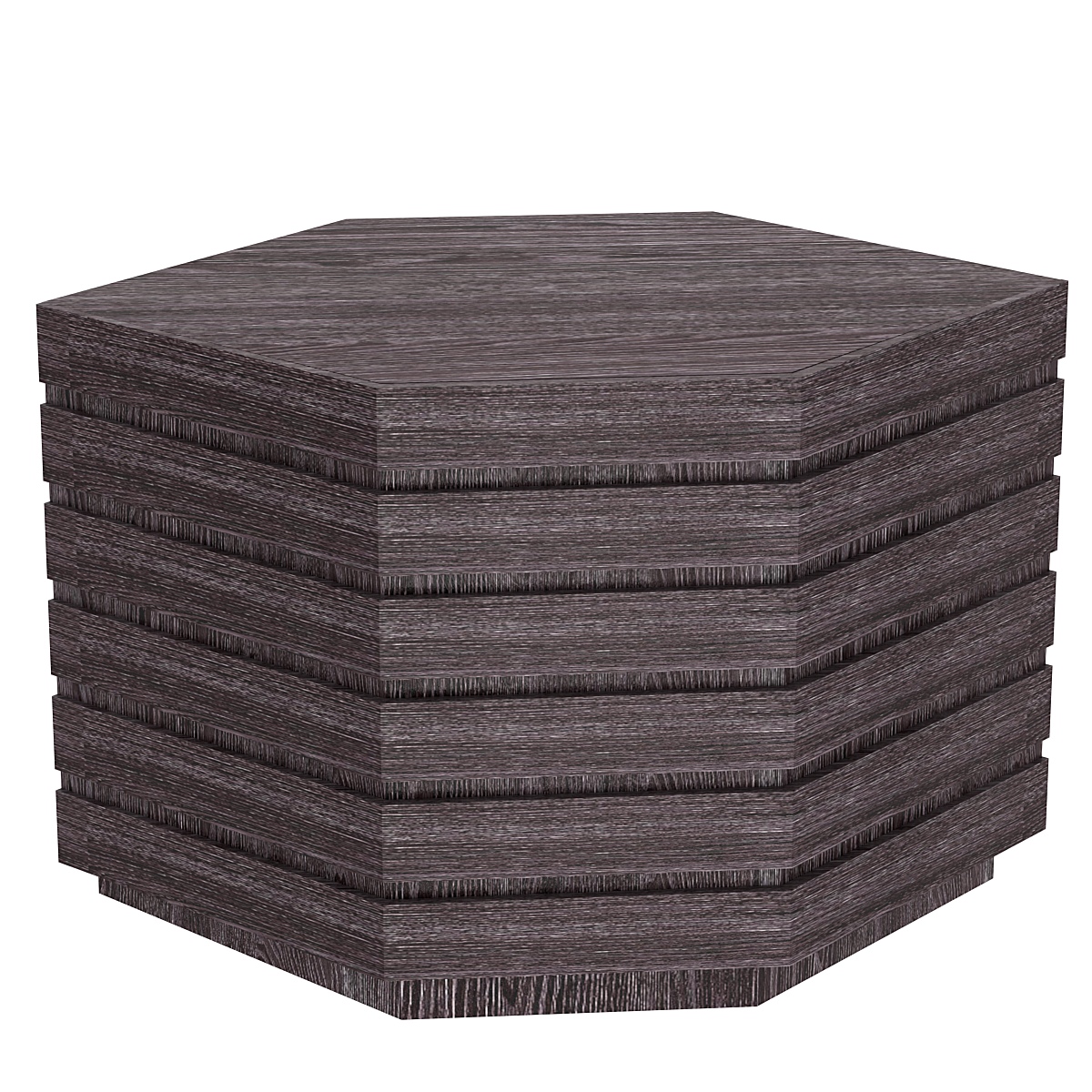 Торговый прилавок шестигранный с фасадными панелями №14Э Ясень Анкор темный - U31105