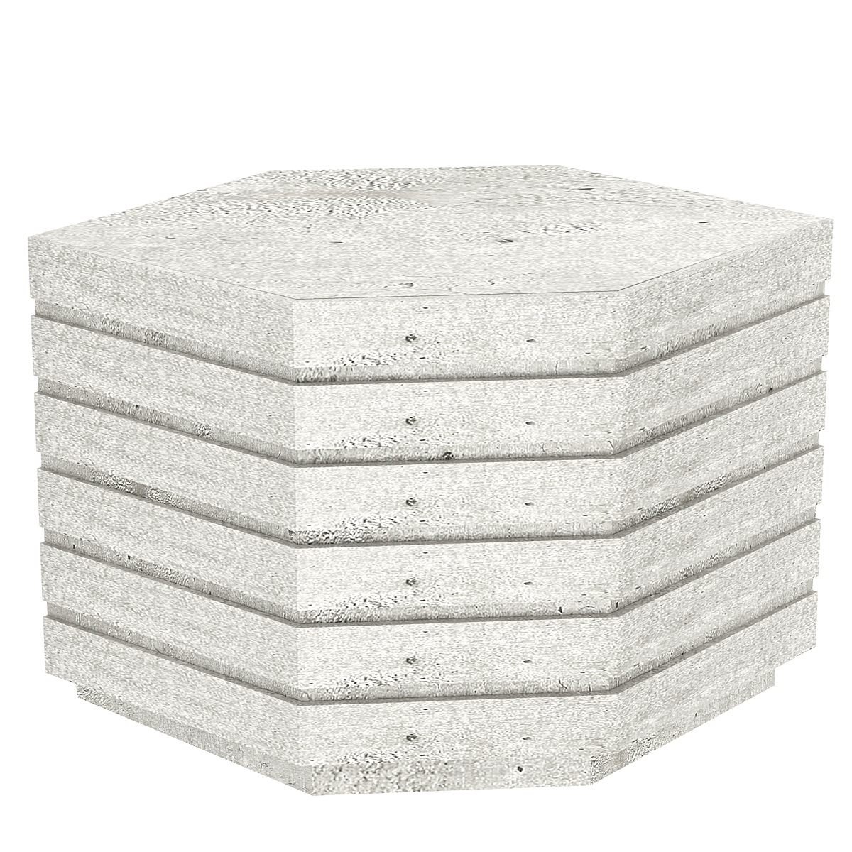 Торговый прилавок шестигранный с фасадными панелями №14Э Метрополитан Грей