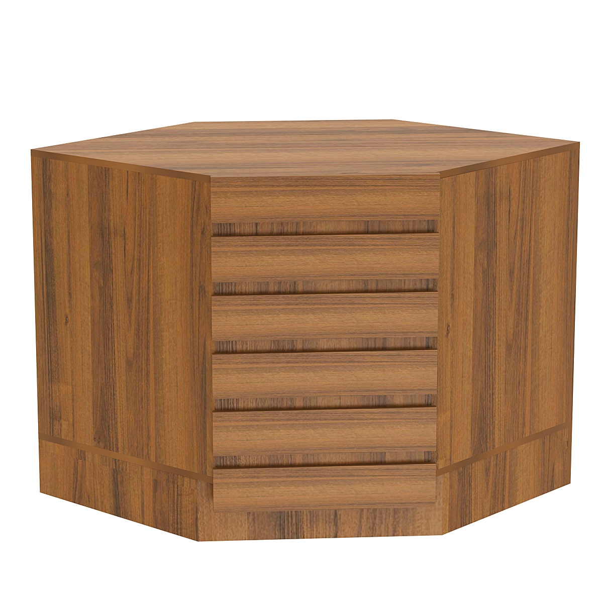 Торговый стол-прилавок внутренний с фасадными панелями №15Э Орех