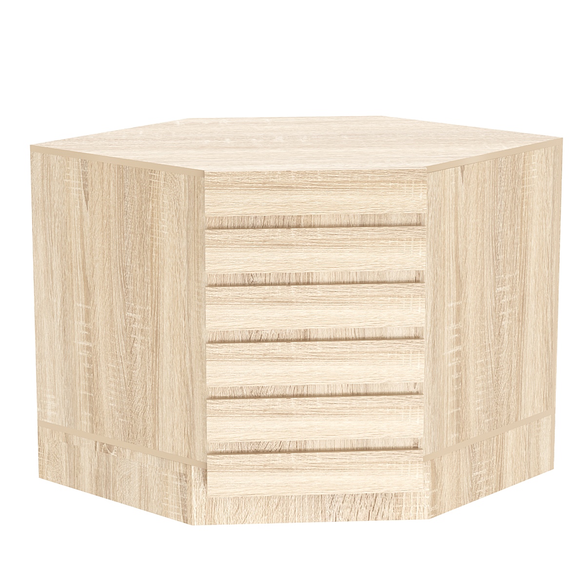 Торговый стол-прилавок внутренний с фасадными панелями №15Э Дуб сонома