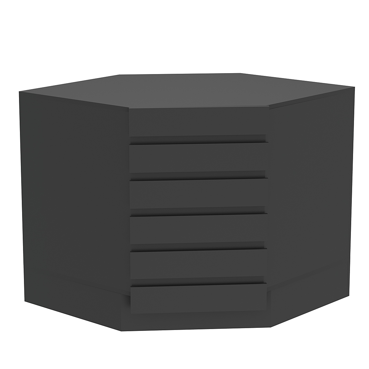 Торговый стол-прилавок внутренний с фасадными панелями №15Э Черный