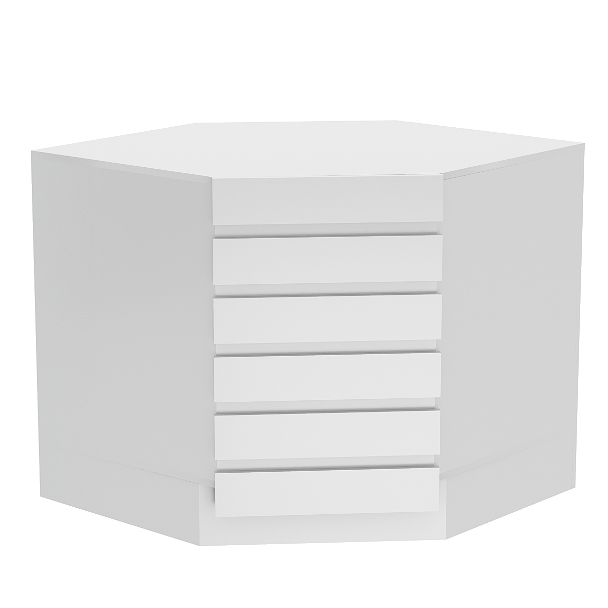 Торговый стол-прилавок внутренний с фасадными панелями №15Э Серый