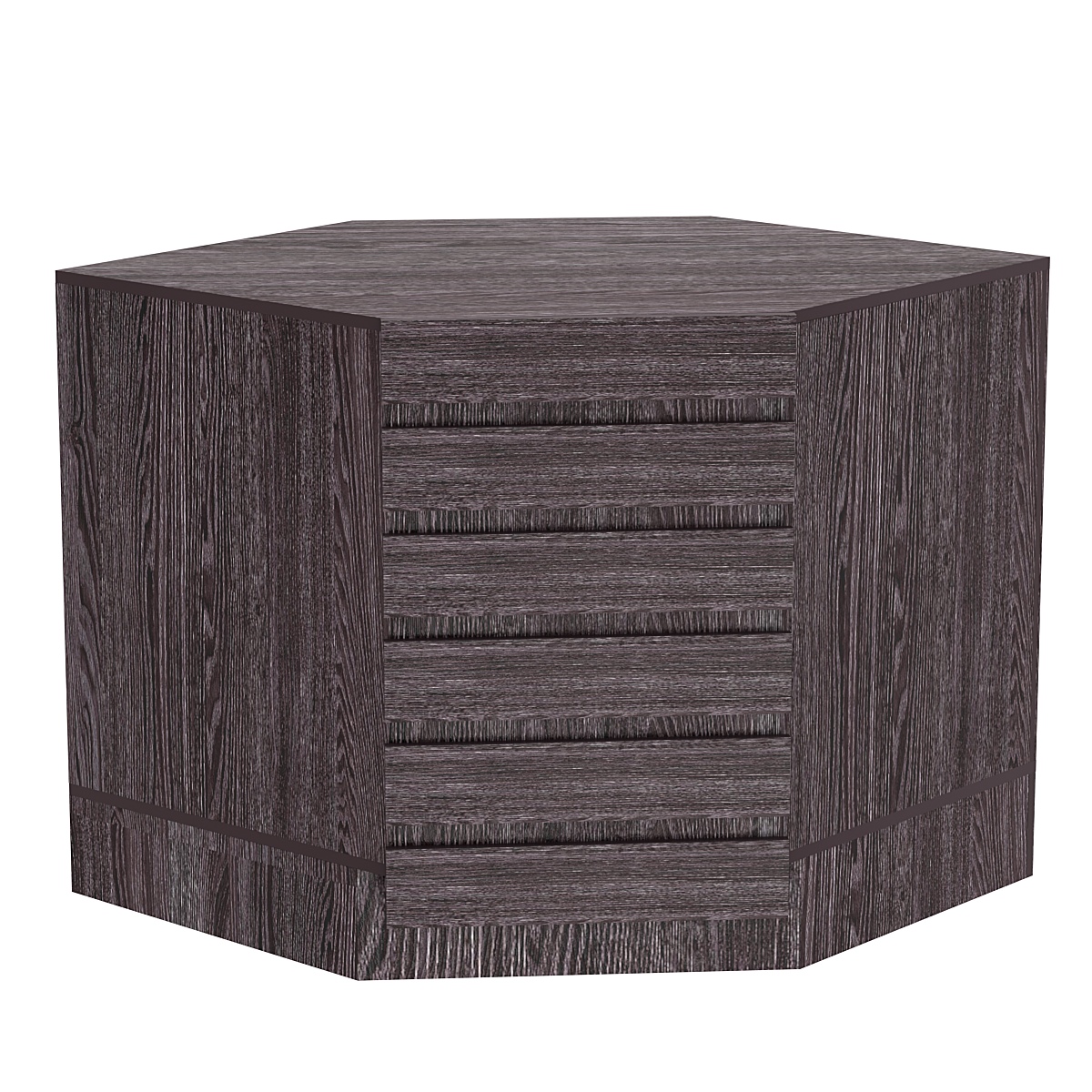 Торговый стол-прилавок внутренний с фасадными панелями №15Э Ясень Анкор темный - U31105