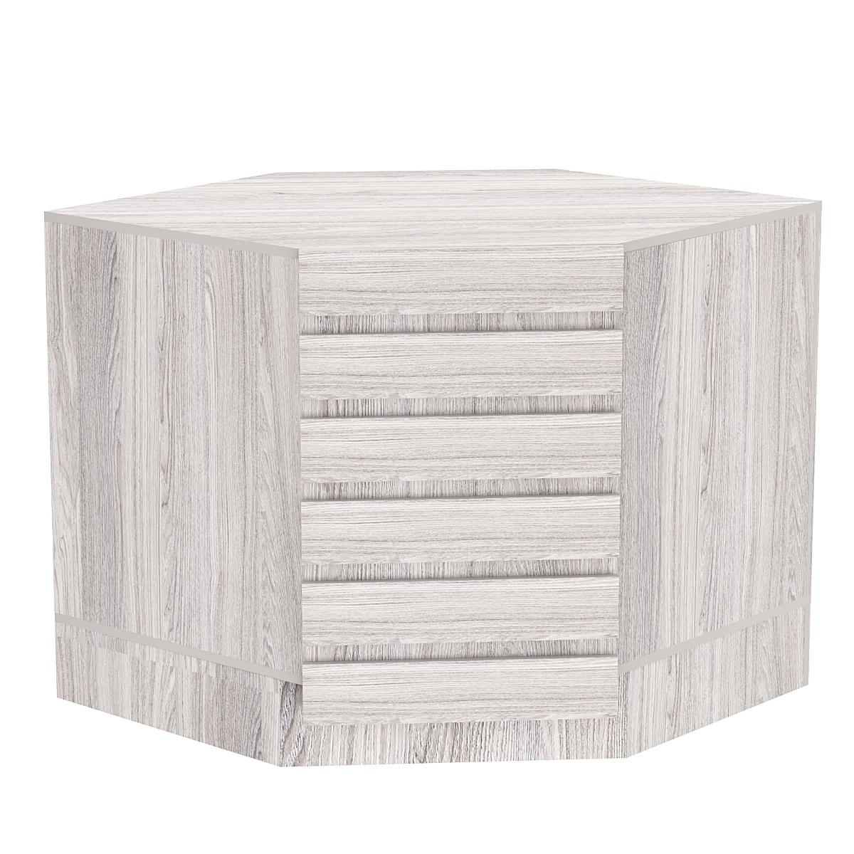 Торговый стол-прилавок внутренний с фасадными панелями №15Э Ясень Анкор светлый - U31104