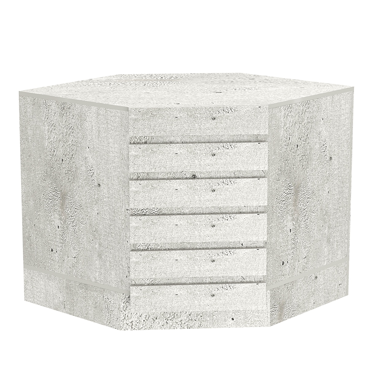 Торговый стол-прилавок внутренний с фасадными панелями №15Э Метрополитан Грей