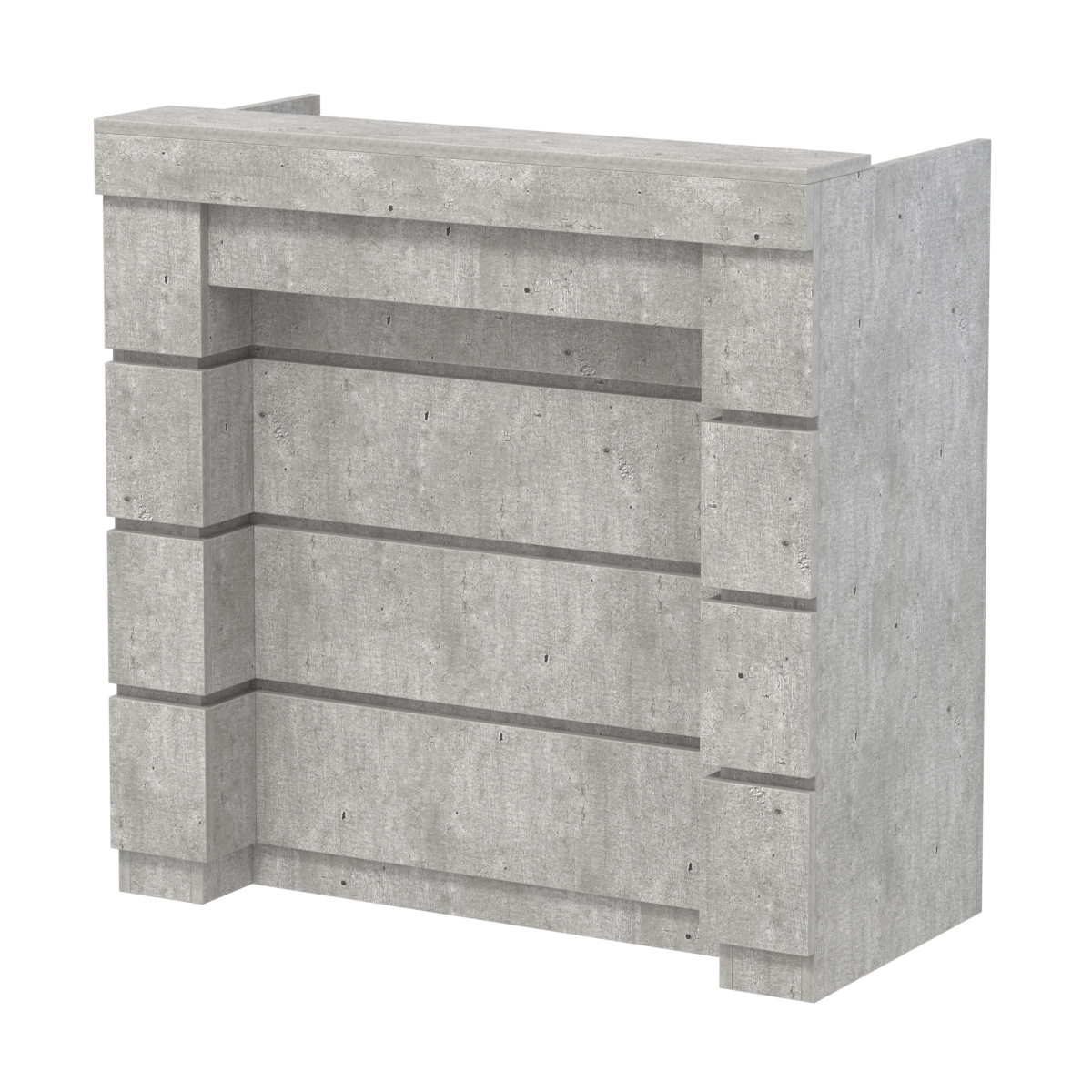 Торговый кассовый прилавок выкатной с утопленным фасадом №УФК-1-1 Метрополитан Грей