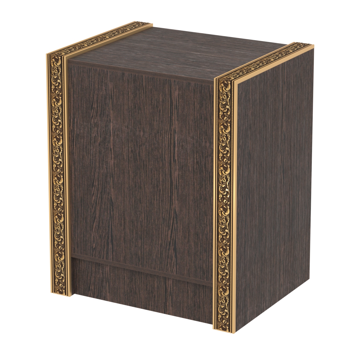 Недорогой прилавок полностью глухой с декоративными молдингами №ПДМ-5-600 Дуб Венге