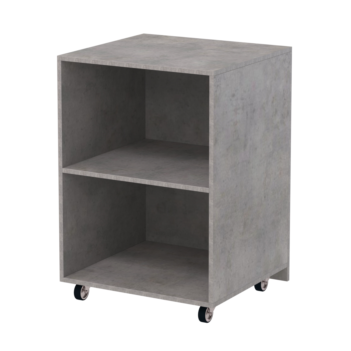 Узкий недорогой прилавок под декоративные молдинги с металлическими колесами №ПДМ-13 Бетон Чикаго светло-серый F186 ST9