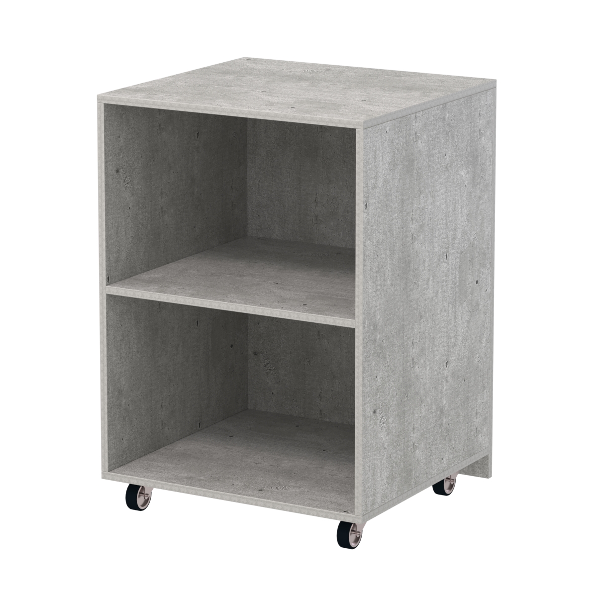 Узкий недорогой прилавок под декоративные молдинги с металлическими колесами №ПДМ-13 Метрополитан Грей