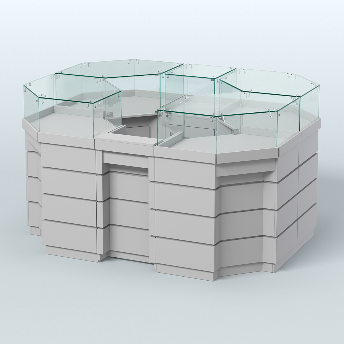 Торговый островок GOLD №1 (3,13 кв.м) Серый