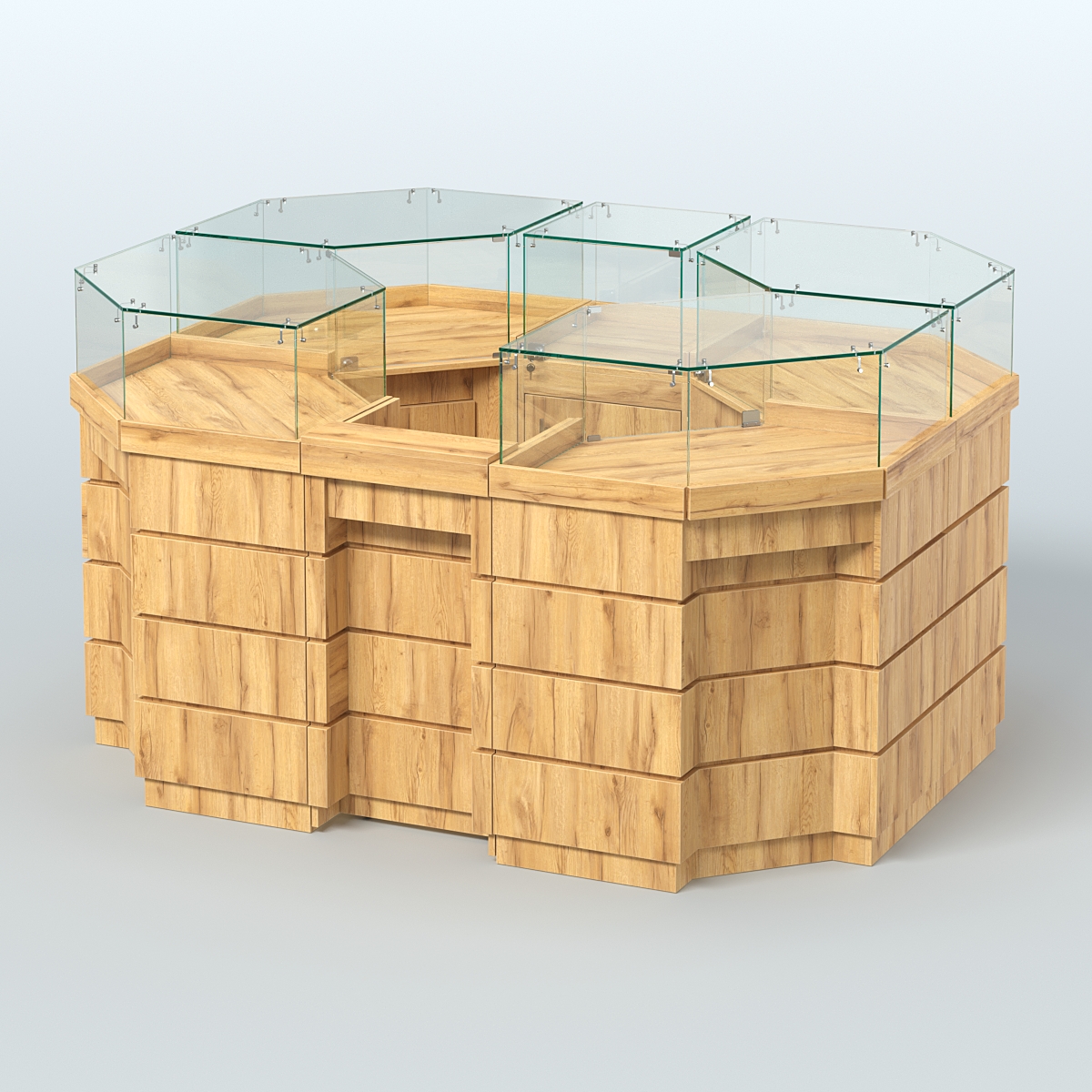 Торговый островок GOLD №1 (3,13 кв.м) Дуб Золотистый