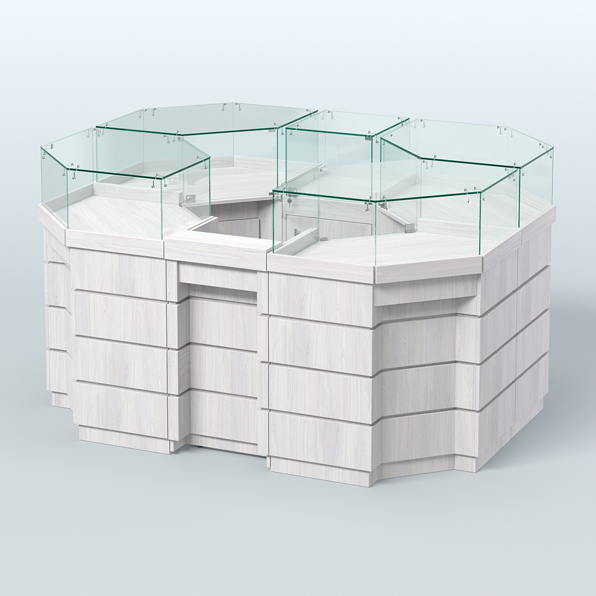 Торговый островок GOLD №1 (3,13 кв.м) Ясень Анкор светлый