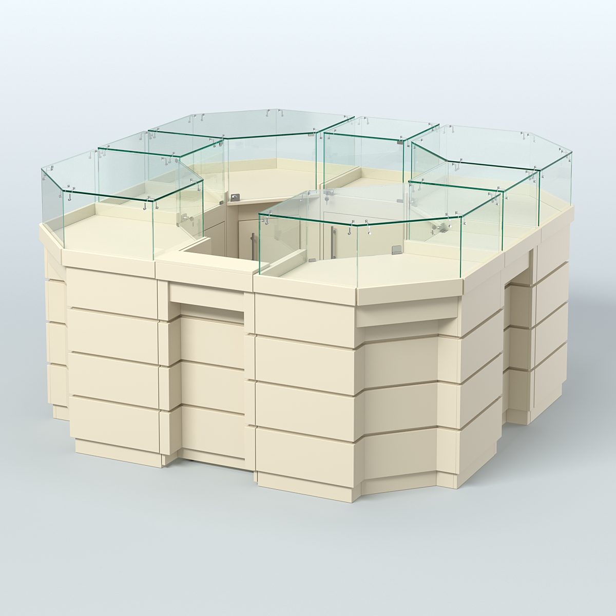 Торговый островок GOLD №2 восьмиугольный (4,04 кв.м) Крем Вайс