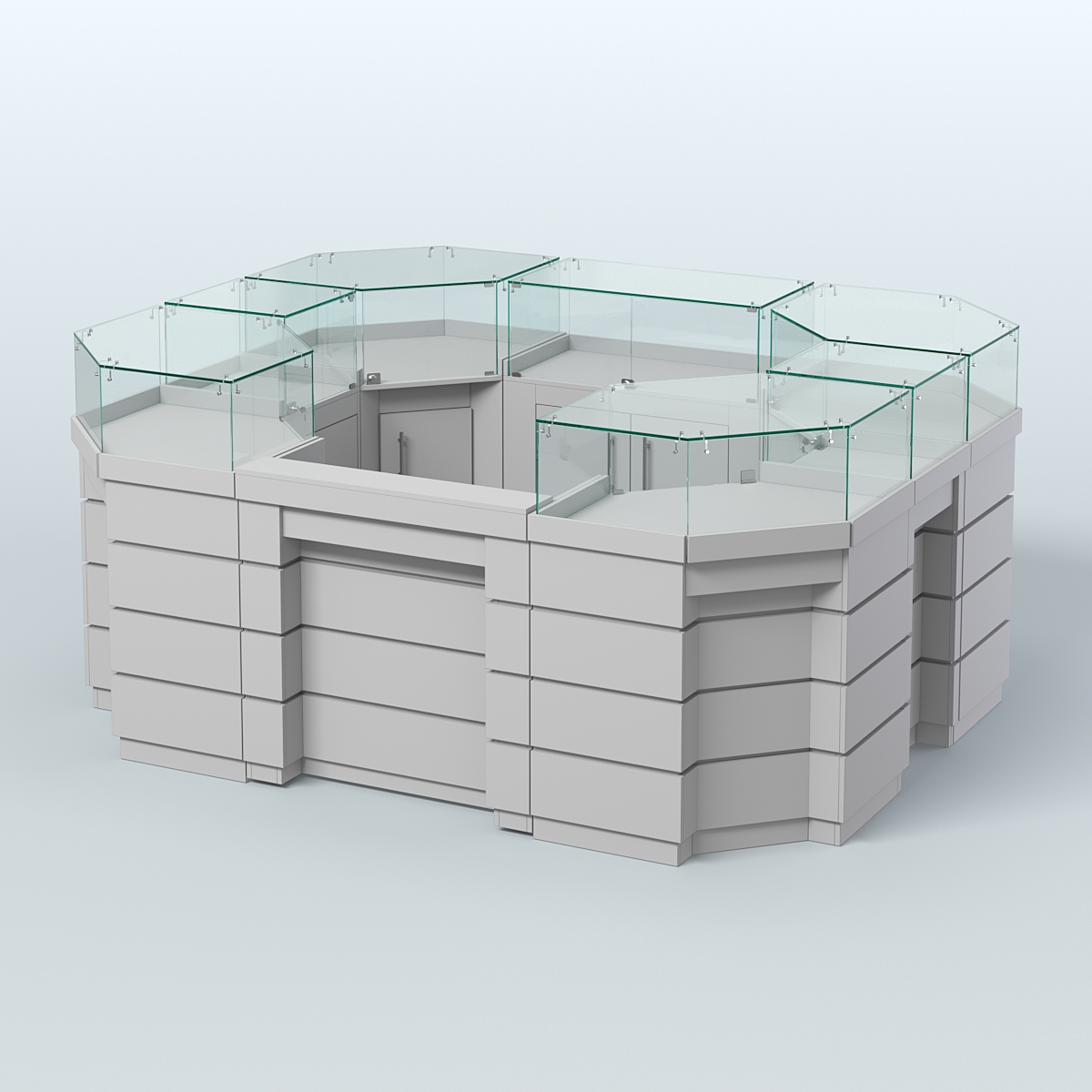 Торговый островок GOLD №3 (4,94 кв.м) Серый