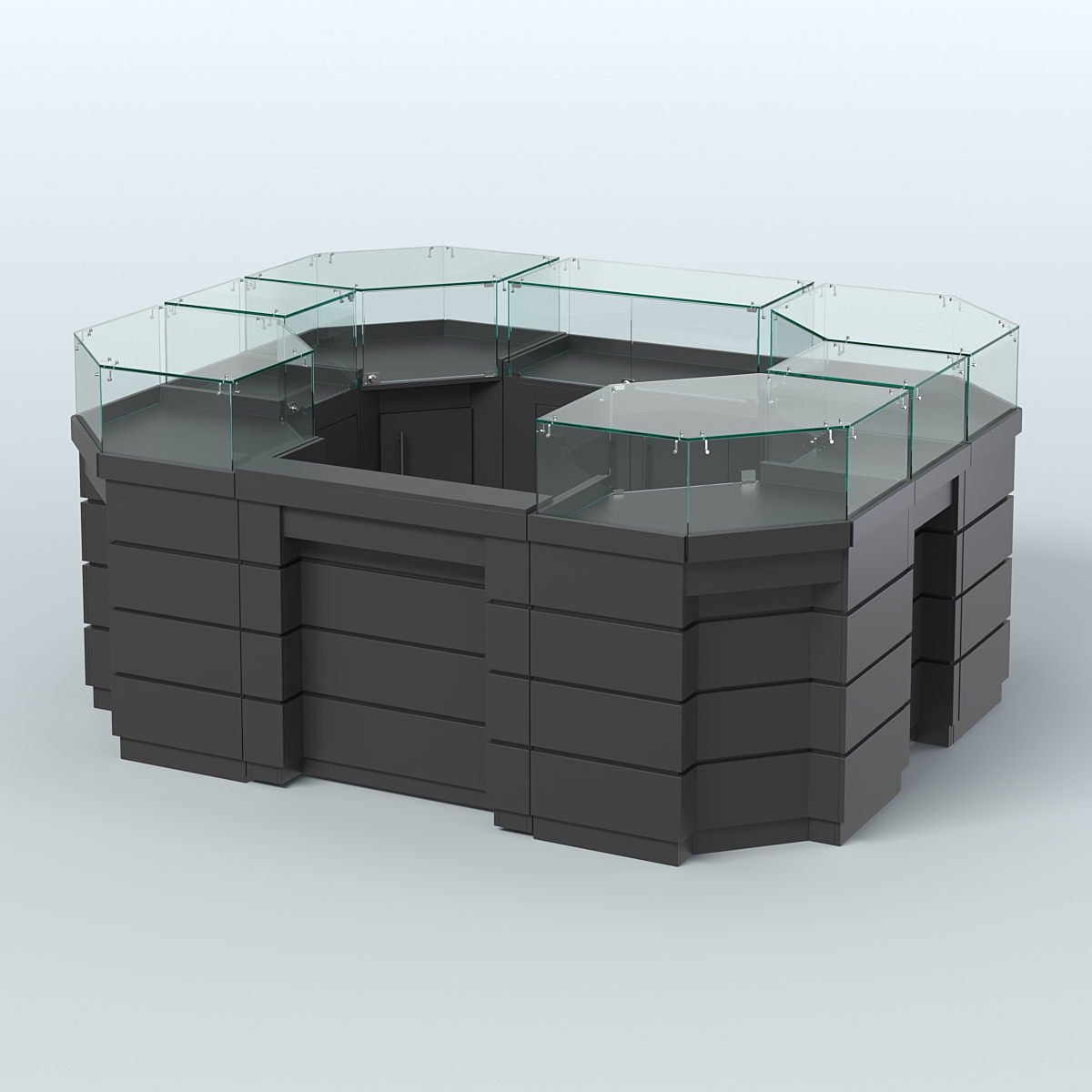 Торговый островок GOLD №3 (4,94 кв.м) Черный