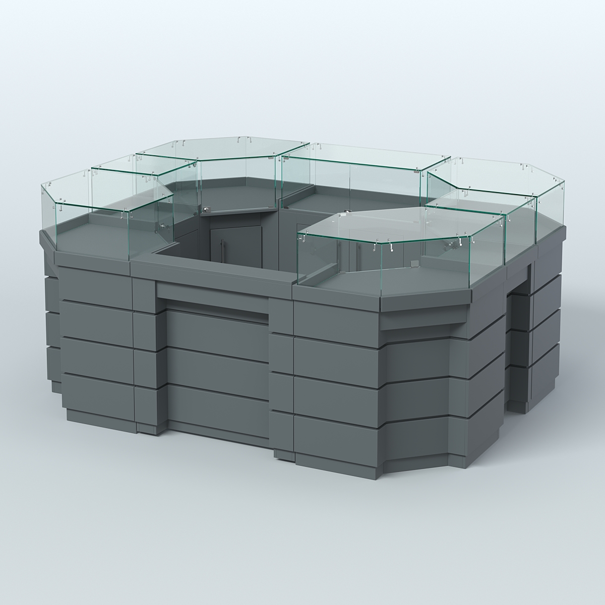 Торговый островок GOLD №3 (4,94 кв.м) Темно-Серый