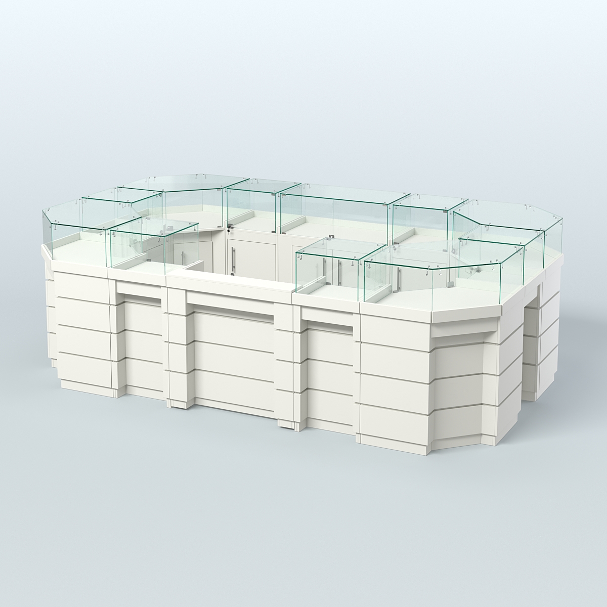 Торговый островок GOLD №4 (6,75 кв.м) Белый