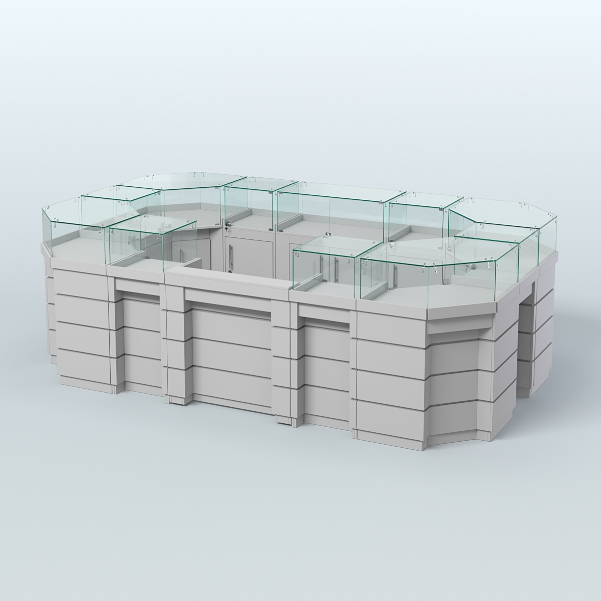 Торговый островок GOLD №4 (6,75 кв.м) Серый