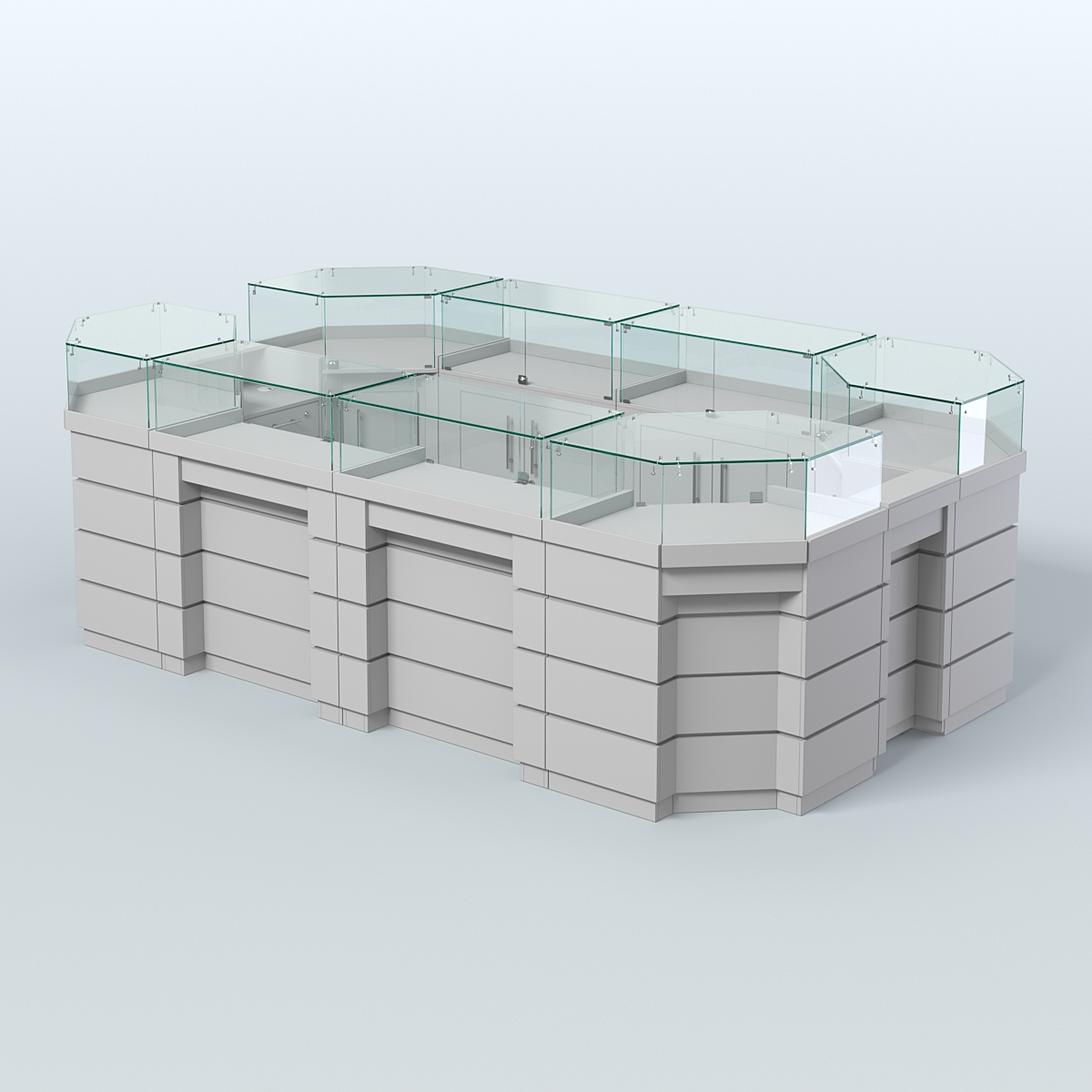 Торговый островок GOLD №5 (6,75 кв.м) Серый