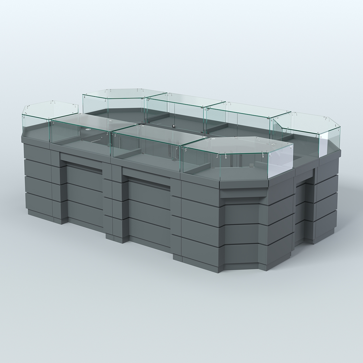 Торговый островок GOLD №5 (6,75 кв.м) Темно-Серый