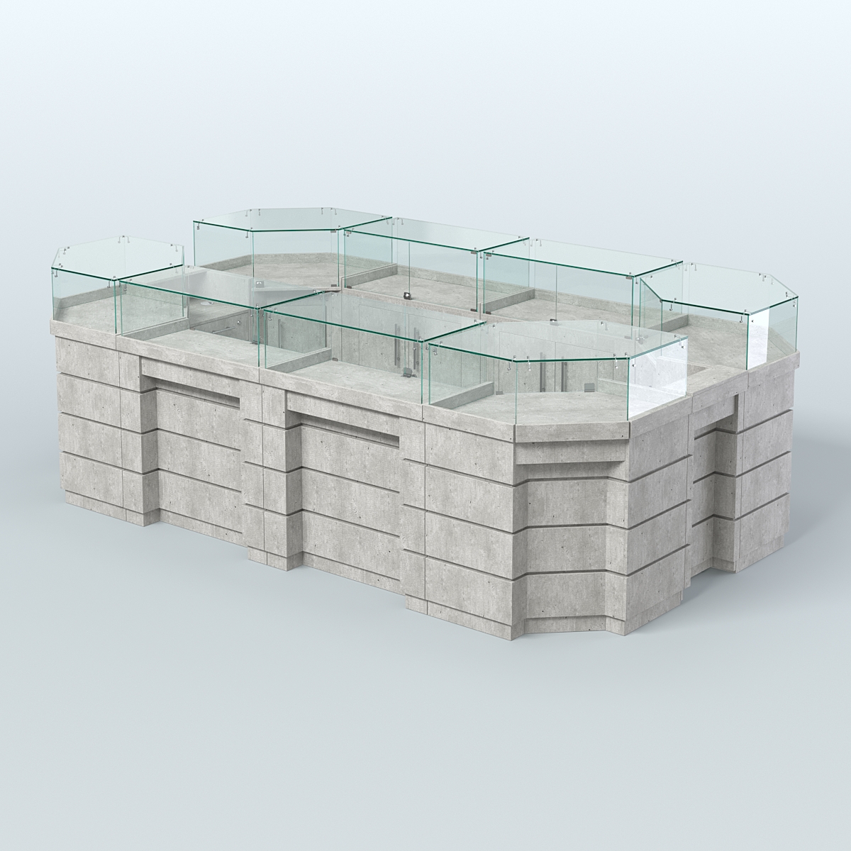 Торговый островок GOLD №5 (6,75 кв.м) Метрополитан Грей