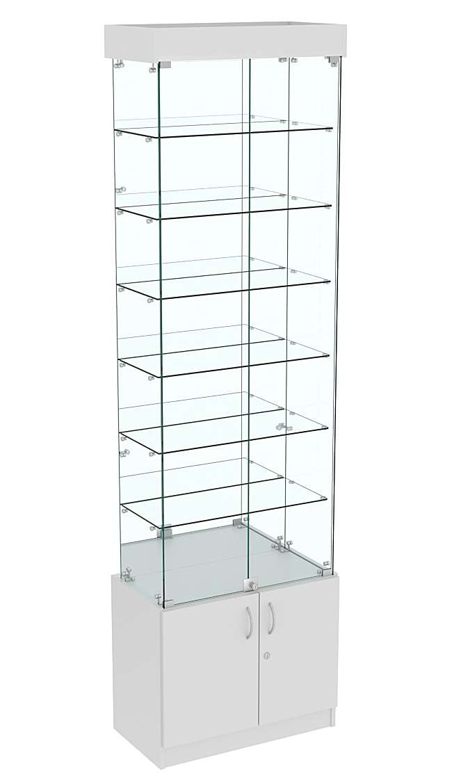 Узкая витрина с дверками ИСТРА №32-600 Серый