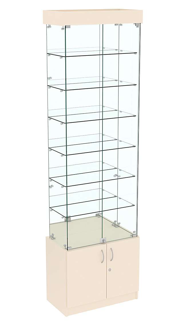 Узкая витрина с дверками ИСТРА №32-600 Крем Вайс