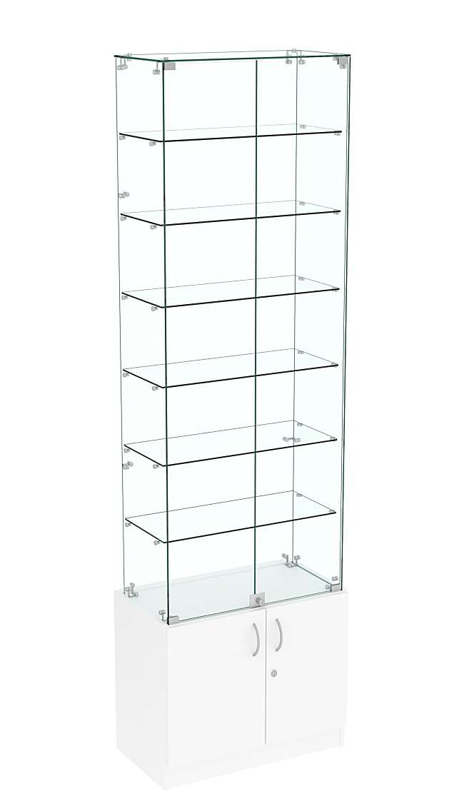 Узкая витрина с прозрачными стенками ИСТРА №33-600 Белый