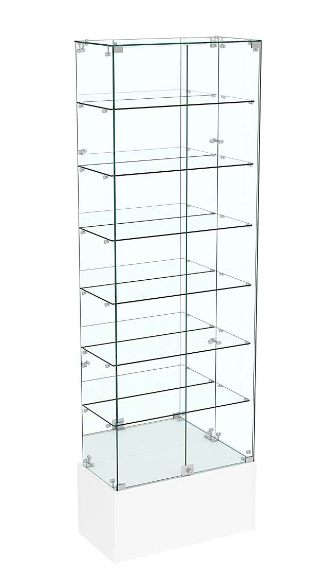 Узкая витрина с зеркальной стенкой ИСТРА №36-600 Белый