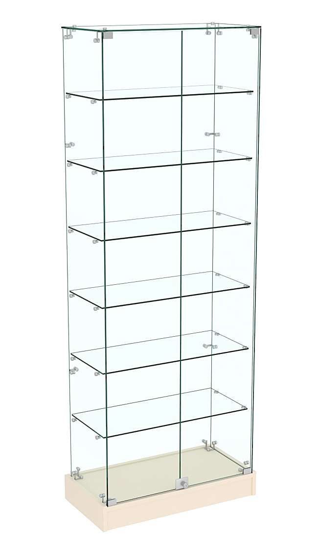 Узкая витрина на низком подиуме ИСТРА №9-600  Крем Вайс