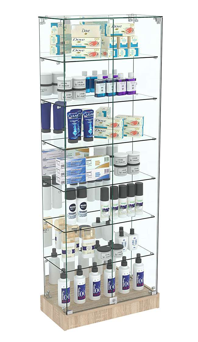 Узкая витрина зеркальная ИСТРА №11-600 Дуб сонома