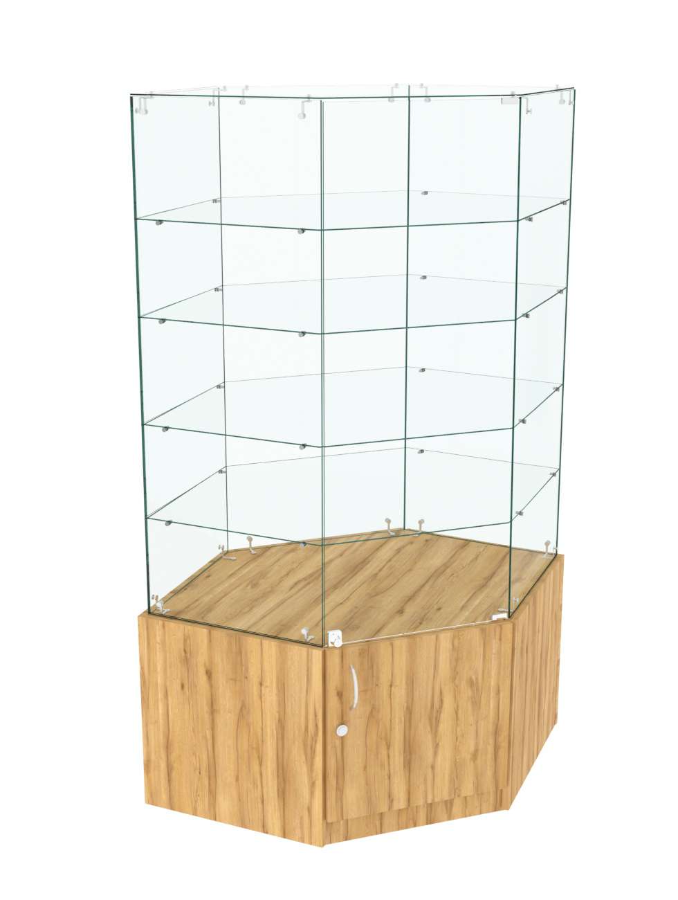 Витрина Истра в центр зала №209 (угловая) Дуб Золотистый