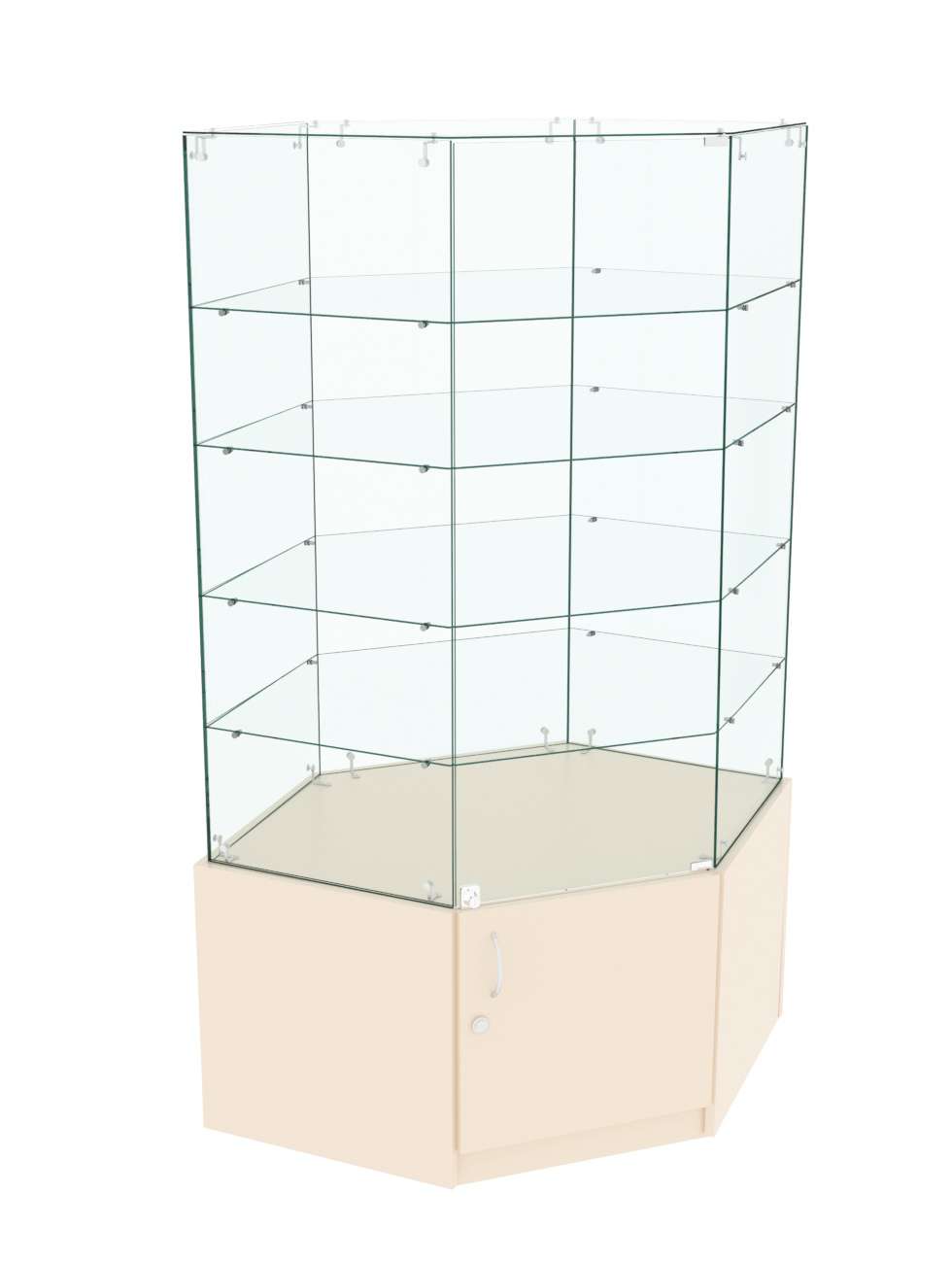 Витрина Истра в центр зала №309 (угловая) Крем Вайс