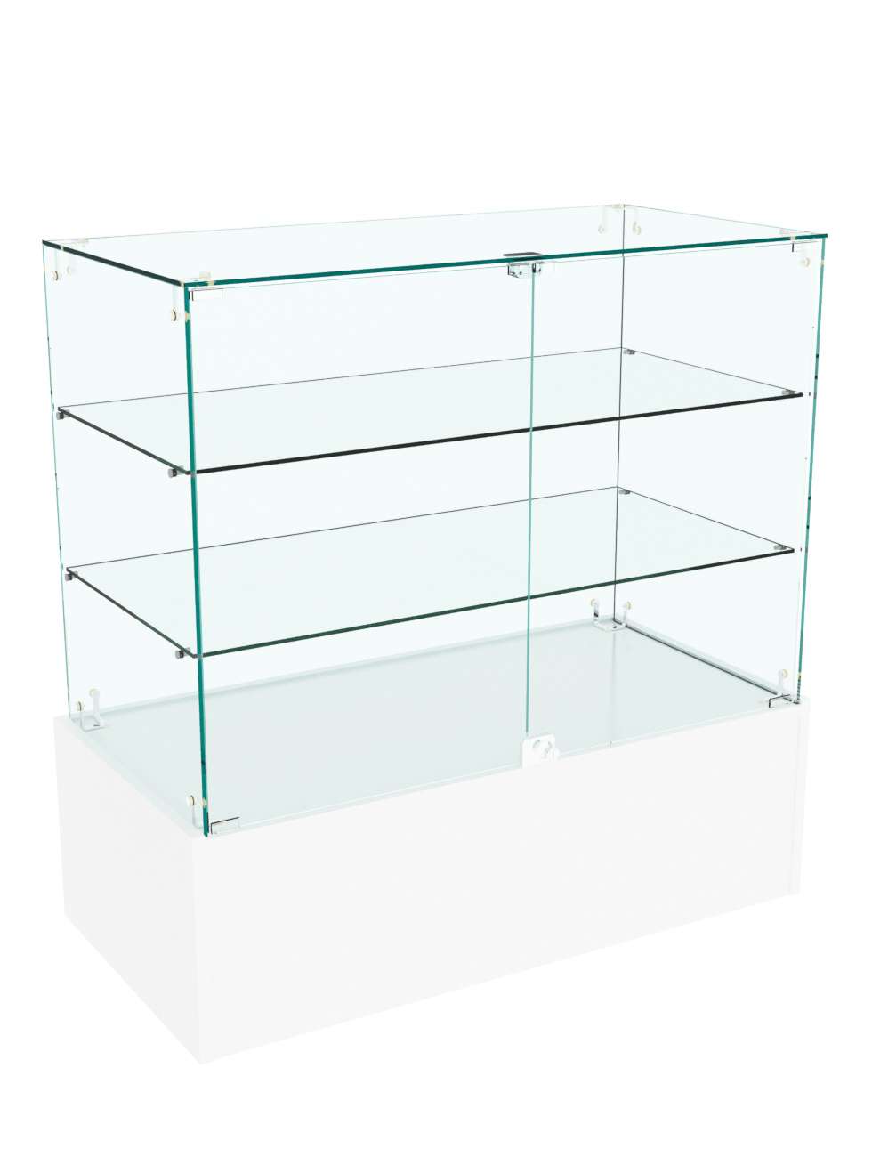 Прилавок Истра с каркасом из стекла №122 (закрытый) Белый